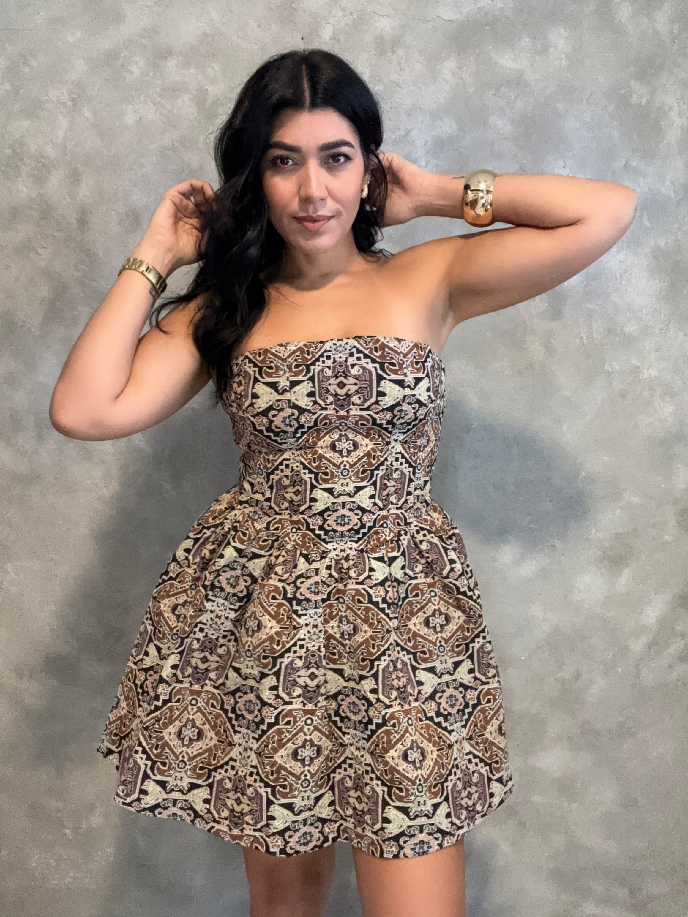 CORSET STRAPLESS MINI DRESS