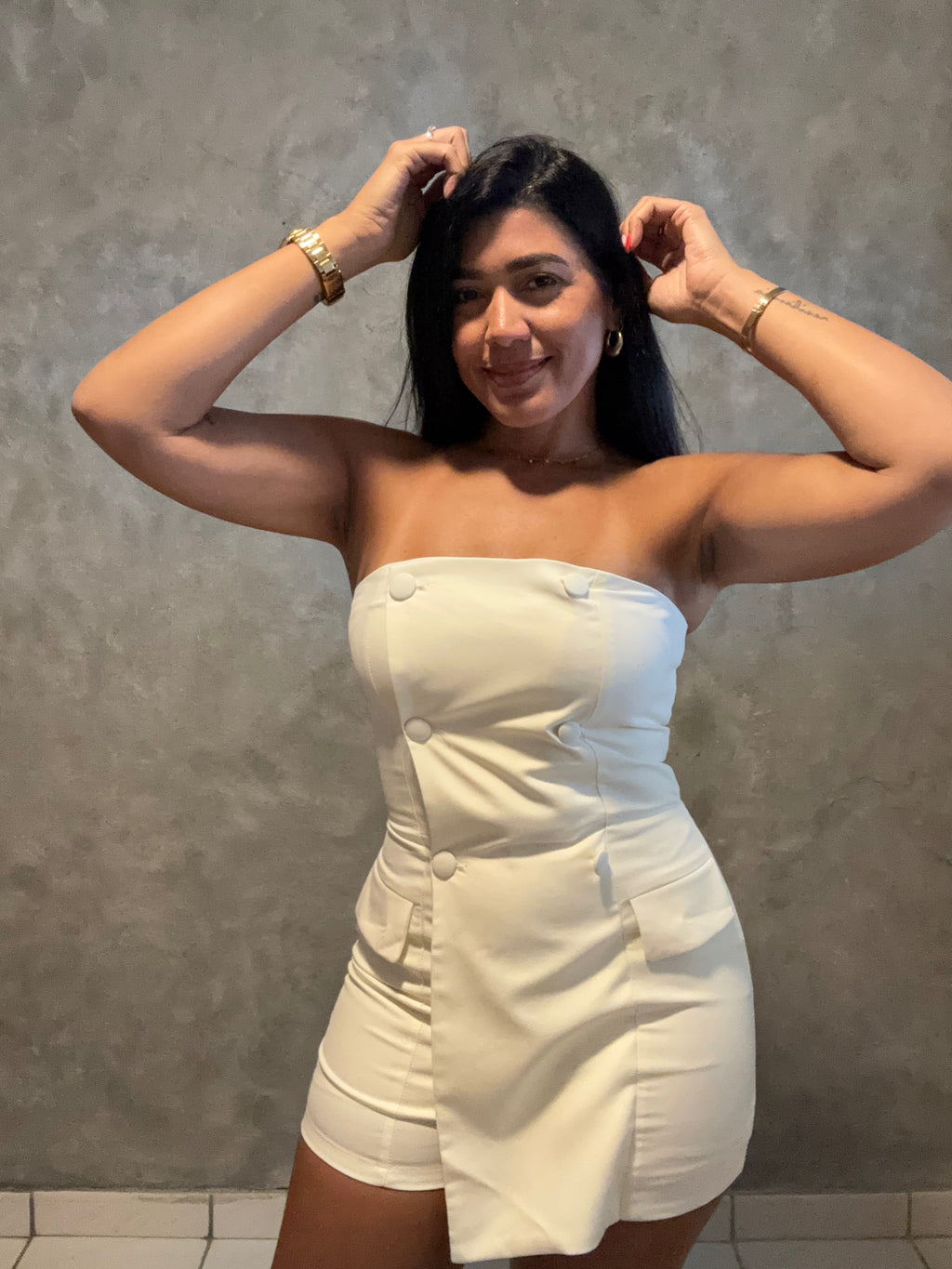 OFF SHOULDER ROMPER WITH OVERLAP