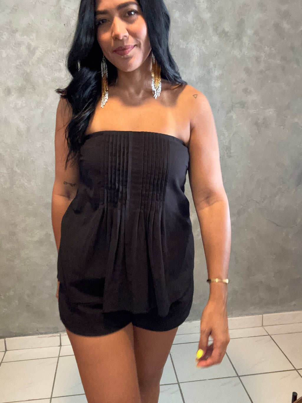 TUBE TOP DRAWSTRING