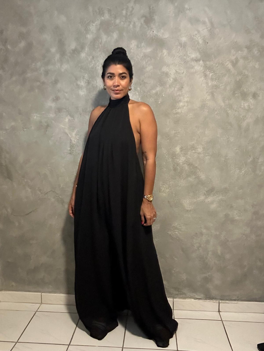 HALTER WIDE LEG JUMPSUIT