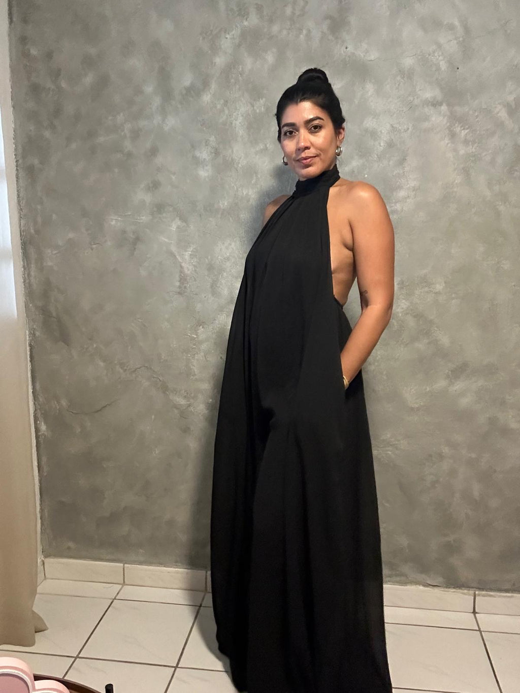 HALTER WIDE LEG JUMPSUIT