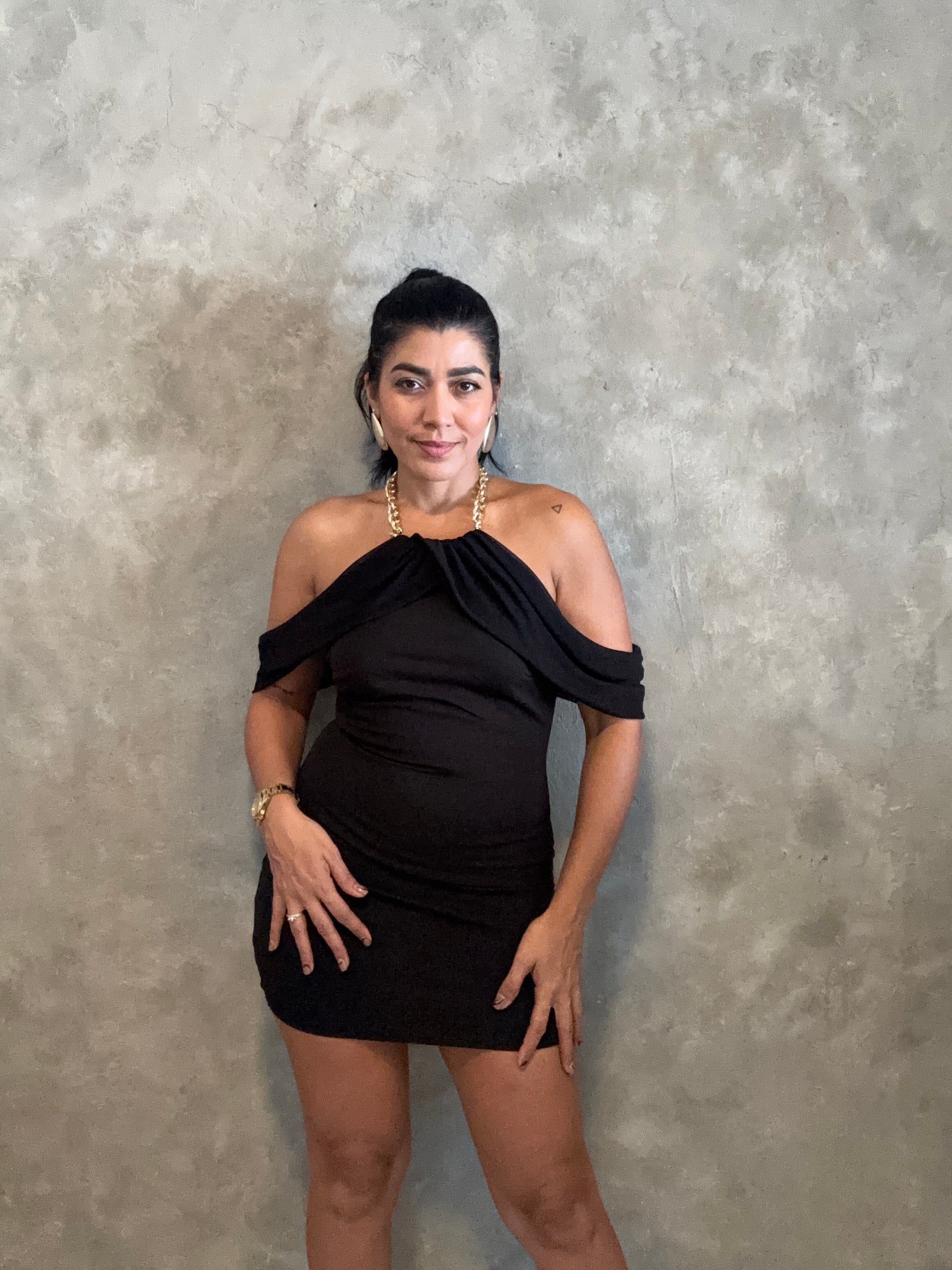 GOLD CHAIN NECKLACE DRESS