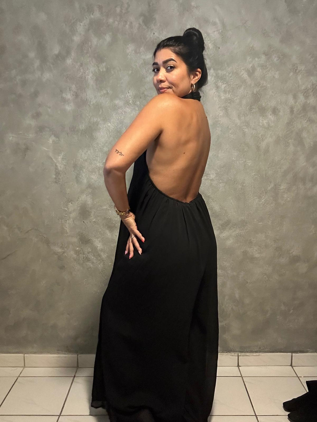 HALTER WIDE LEG JUMPSUIT