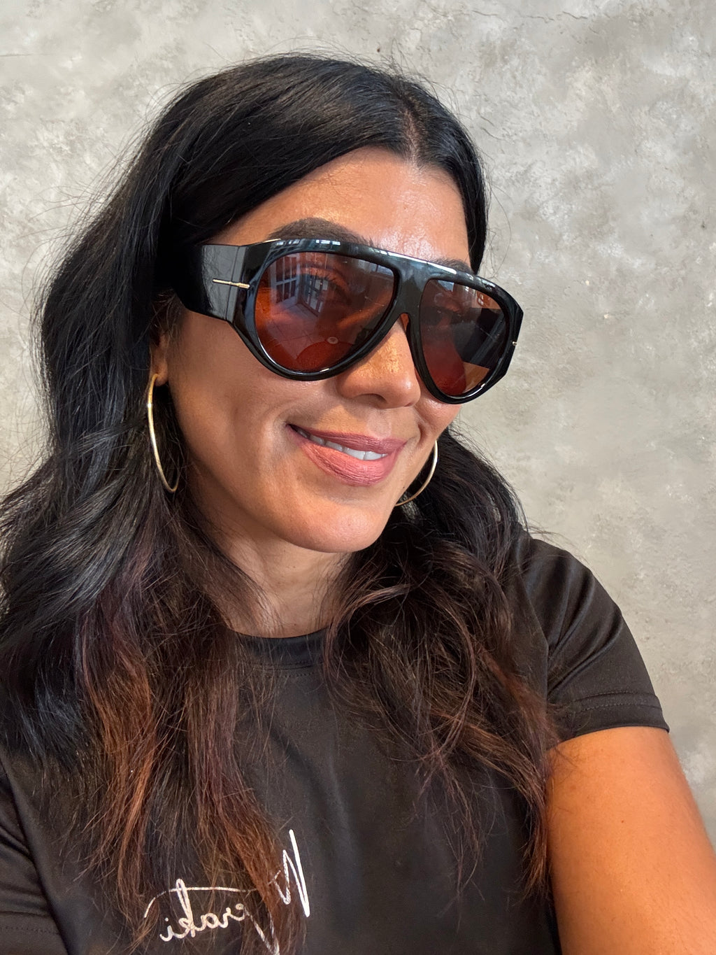 Women's Dark Tinted Aviator Oversized Sunglasses