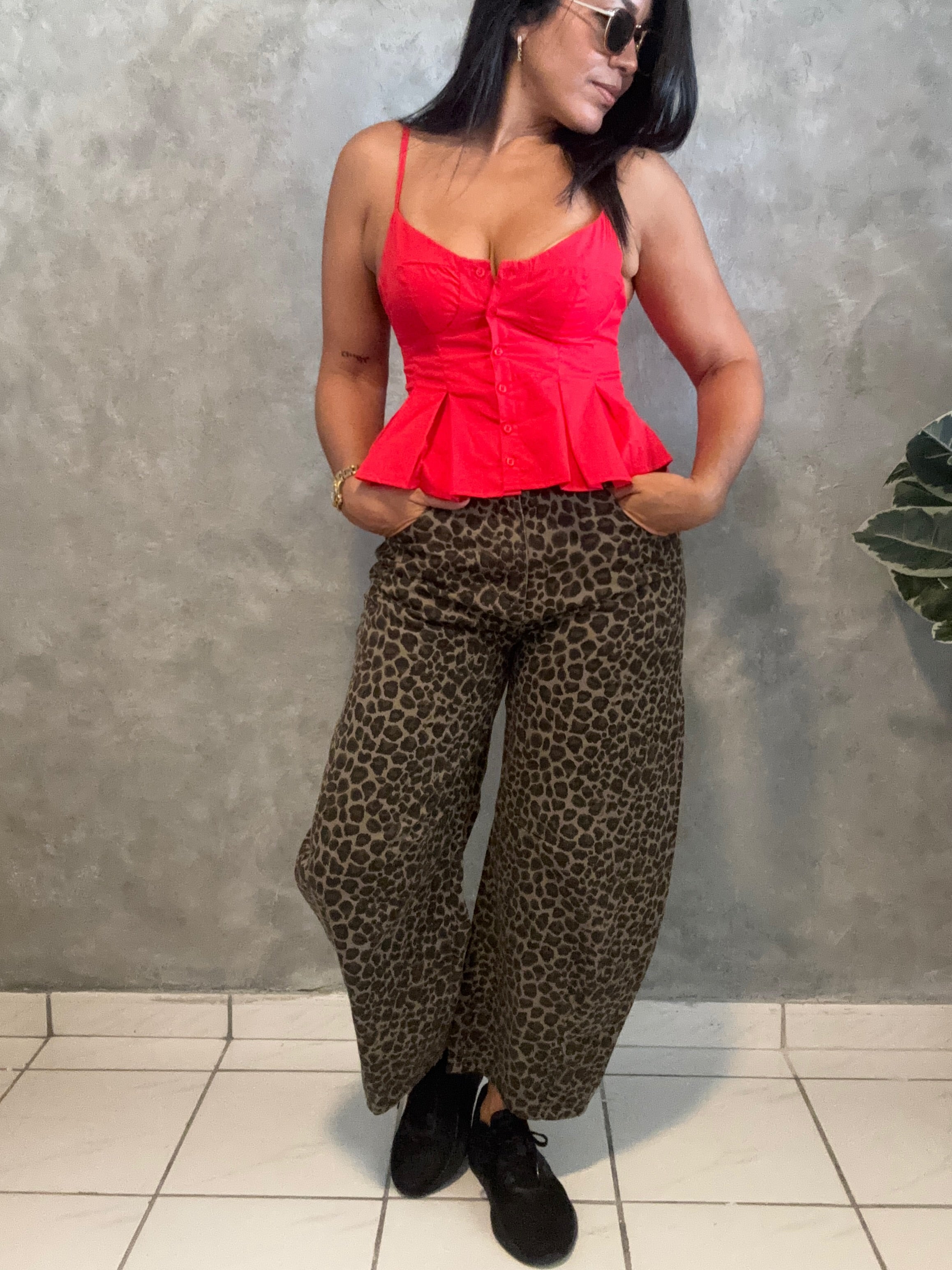 PLEATED CHARM BUSTIER TOP